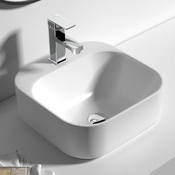 415*415*155mm Above Counter Square White Ceramic Basin Counter Top Wash Basin 415*415*155mm Above Counter Square White Ceramic Basin Counter Top Wash Basin